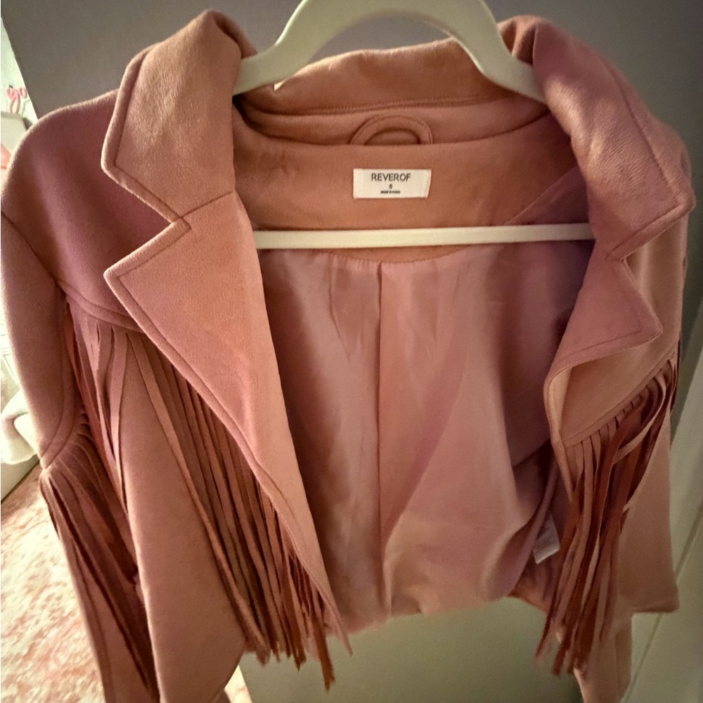 Brand New Size Small Pink Fringe Women's Jacket